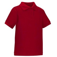 Kids Boys Polo Uniform Shirts Size 8 (Large) Red, Navy And Light Blue.