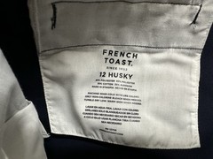 French Toast boys size 12 husky school navy blue pants New