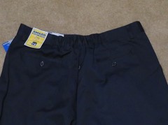 New Boy’s Award School Uniform Navy Blue Khaki Shorts Pleated Front Size 18
