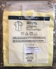 French Toast Little Boys- Lt Yellow, Poplin Shirt Short Sleeve Size 4
