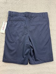 2x Cat & Jack Boys 14 Blue Flat Front School Uniform Chino Shorts