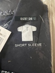 Authentic Galaxy School Uniform Boys Blue Shirt Short Sleeves Size:20