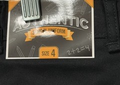 Authentic School Uniform Boy’s Black Stretch Lasting Fit & Comfort Pants Size 4