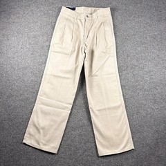 Chaps Pleated Front Pants Boys 12 Regular Cement Tan Schoolwear Adjustable Waist