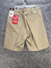 Dickies Boys’ School Uniform Shorts Size 18 Khaki Wrinkle Resistant