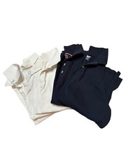 Bundle of Boy’s School Uniform Shirts White & Navy Blue Various Brands Sz 14/16