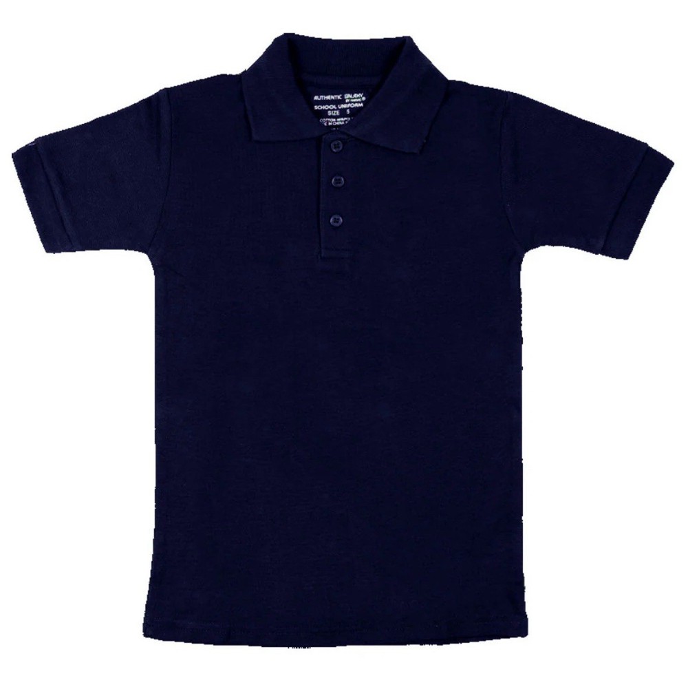 School Uniform Shirt Authentic Galaxy Navy Size 4 Unisex Short Sleeve Button Up