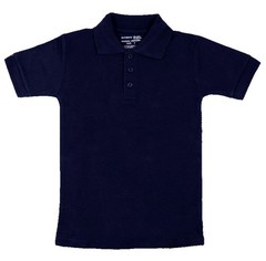 School Uniform Shirt Authentic Galaxy Navy Size 4 Unisex Short Sleeve Button Up