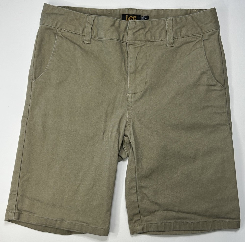Kids School Lee Uniform Khaki Shorts Size 0 Preppy Brown Cotton Prep School