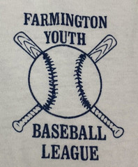 Farmington CT Youth Baseball League 1980s Vintage Youth Baseball League Jersey