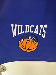 Youth Basketball Jersey Shorts Set Blue Orange #15 Kids Uniform YM YL