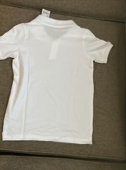 NEW Oshkosh Boys Size 8 School Uniform Polo Style Shirt Short Sleeve White