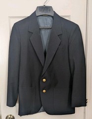 Dillards Class Club Boys Two Button Blazer Size 14 Reg Navy Blue Classic