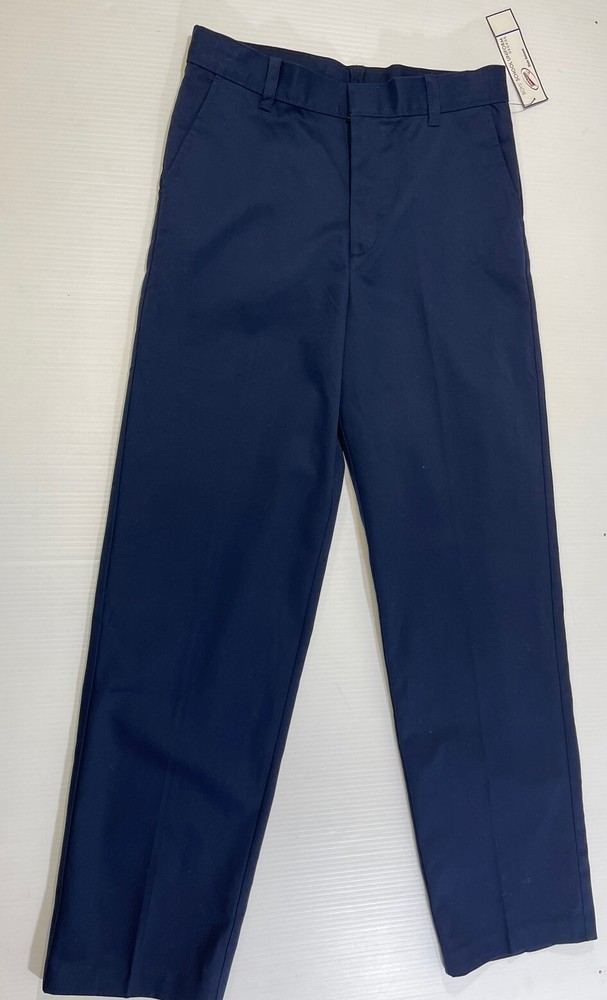 George Boys Cotton Blend Dark Navy Blue Straight Fit School Uniform Pants 16