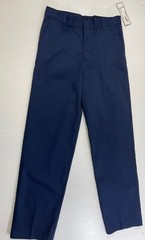 George Boys Cotton Blend Dark Navy Blue Straight Fit School Uniform Pants 16