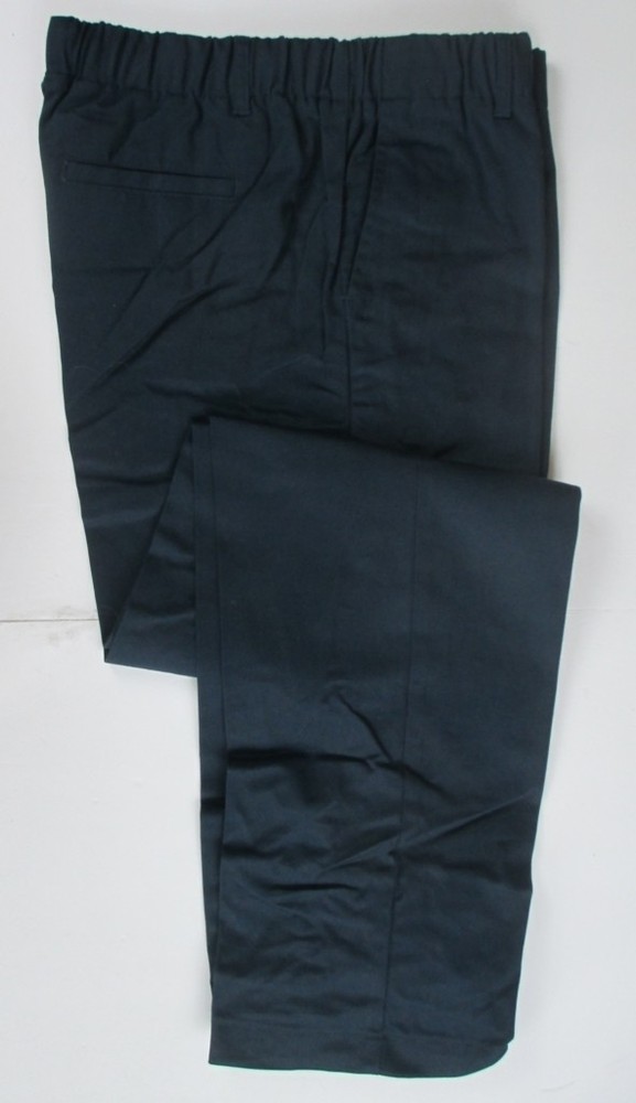 LANDS END Navy School Uniform Elastic Waist Pull-On Pants Boys 10 HUSKY NEW