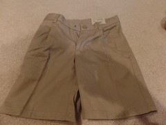 Boys, Arizona Jeans, School Uniform Shorts, Size: 4, Pleated, Khaki, NWT