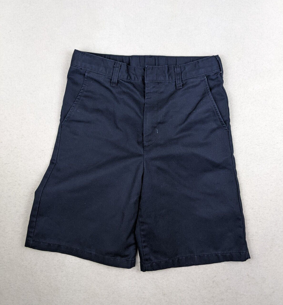 BOY’S BLUE CHINO SCHOOL UNIFORM SHORTS – SIZE 14 ADJUSTABLE WAIST