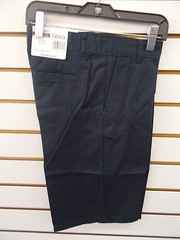 Boys IZOD $28 Navy or Khaki Uniform/Casual Flat Ft Adj. Waist Shorts Size 8-18