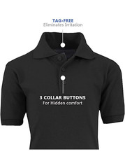 Boy’s School Uniform Short Sleeve Black Polo Shirt TAGLESS (Sizes, 4-14) NWT