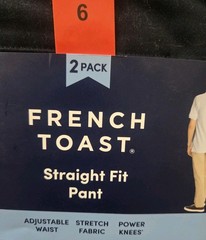NWT French Toast Boys Size 6 Straight Fit School Uniform Pants Khaki & Navy 4 Ct