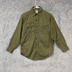 Vintage Boy Scouts Of America Shirt Pants Hat Set Boys 14 Green Uniform Twill