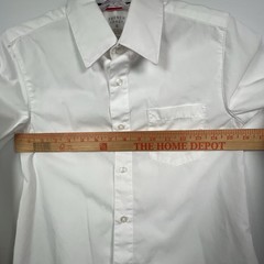 French Toast Boys Size 8 White Long Sleeve Button Dress Shirt Uniform Wedding M
