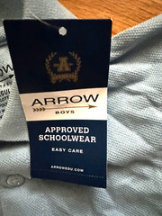 NEW Arrow Light Blue Short Sleeve Polo Shirt School Wear Uniform Top Large 7