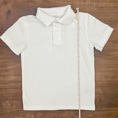Cat & Jack Unisex School Uniform White Polo Shirt Short Sleeve Size XS 4-5