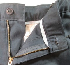 LANDS END Navy School Uniform Plain Front Chino Pants Boys 18 Husky INSEAM 27″