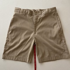 Mills Uniform Boys Poly-Performance Khaki Flat Front Shorts : 18R : 6”