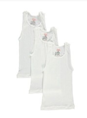 Hanes Little Boys’ 3-Pack Tagless Tanks Small (Sizes 6 – 8) Cool Comfort Soft