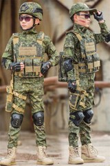 Children’s Camouflage Suit Special Forces Military Training Uniform with Helmet