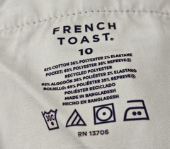 French Toast Double Knee Khaki Pants Boys Size 10 Navy Blue Straight 2-Pack