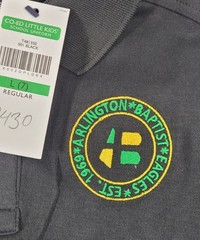 LOT: 4 Tommy Hilfigure Boy’s School Uniform Arlington Baptist Eagles Polos – L 7