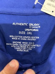 GALAXY BY HARVIC UNIFORM GALAXY BY HARVIC UNIFORM POLO SHIRT BLUE SIZE 3XL