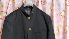 ^_^Japanese SchoolBoy Uniform . Excellent . Black. L~ XL. School Badge. 2