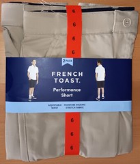 French Toast Youth Boy’s Khaki 2-Pack Performance Uniform Shorts Size 6 NEW