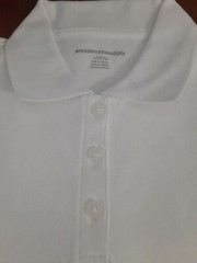 4pack Essentials Boys Uniform Short-Sleeve Pique Polo Shirts White size small