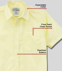 Galaxy Boys 4-20 Short Sleeve School Uniform Button Down Dress Shirt (Regular