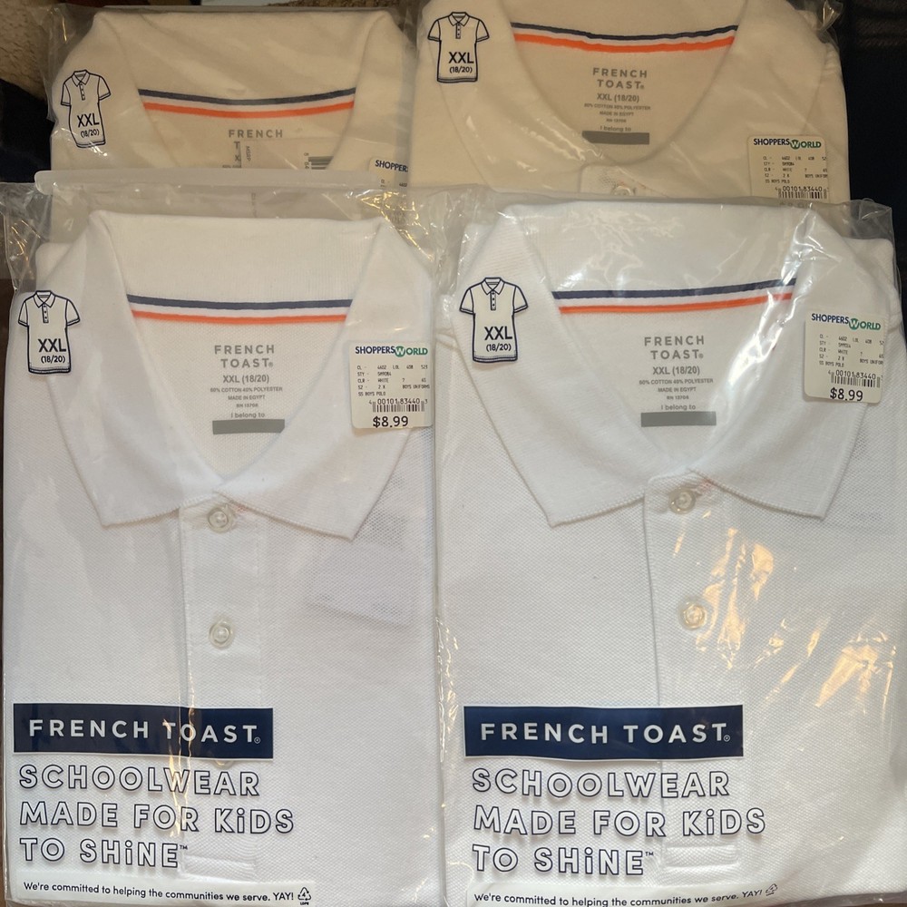 Lot of Four French Toast Boy’s Polo Uniform 2X (18/20)