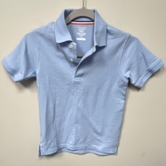 French Toast Boys Uniform Polo Shirt Blue M (8) Short Sleeve Solid Piqué
