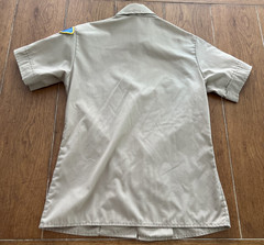 VTG. SIZE 14 BOY SCOUTS of AMERICA SHIRT w/ COMMEMORATIVE PATCHES & WEBELO SCARF