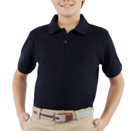 George Boys School Uniforms Short Sleeve Pique Polo Shirt 14-16 Blue