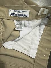 Authentic Galaxy School Uniform Pants Boys’ Beige Flat Front Size 10