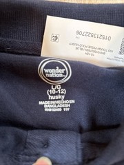 Wonder Nation Boys School Uniform Polo Shirts; Sz L (10-12) Husky LOT OF 2 NWT