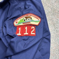 Boy Scouts BSA Uniform Official Youth Shirt Large Long Sleeve Button Blue