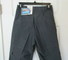 NWT BOY SCOUTS of America Gray Action Fit Uniform Pants size W26 Unhemmed #58726