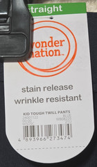 Wonder Nation Kids Blue Tough Twill Pants Reinforced Knee Size 16 BRAND NEW