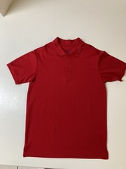 Boys Polo Shirt Size 14/16 Reg Chaps School Approved Uniform Red S-Sleeve 1 Pull